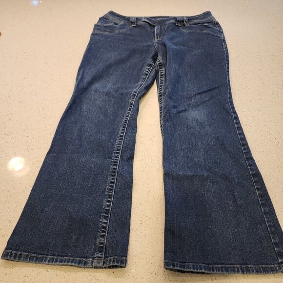 lane bryant jeans 18 Boot Denim fold over pockets medium wash - Picture 1 of 8